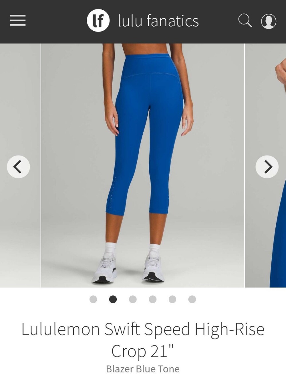 lululemon Swift Speed High-Rise Crop 21" - Blazer Blue